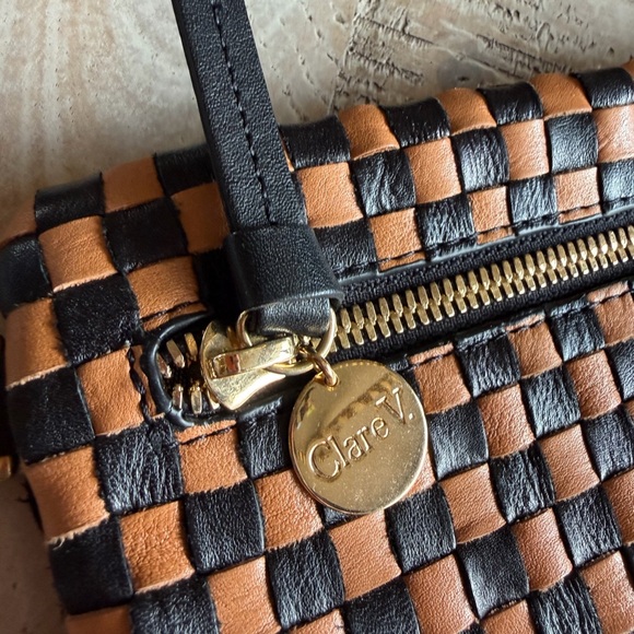 Clare V Black and Brown Woven Grande Fanny Bag - Picture 2 of 5